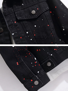 Chaqueta Vaquera Juvenil de Última Moda, Bordada Personalizada, con Revestimiento Lavado, Transpirable, Cortavientos, de Corte Holgado, con Degradado, para Hombre y Mujer - Product Image 5