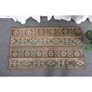 Alfombra rústica marrón verde grande de 2,4x4 pies, tejido plano turco, respaldo de látex de lana, Patchwork Rectangular para pasillo, alfombra de felpa para habitación - Product Image 2