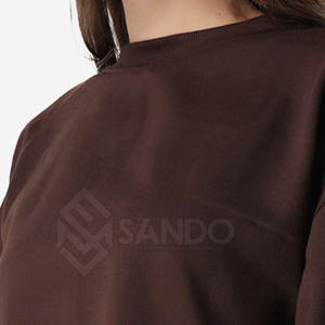 Sudadera corta de algodón a prueba de viento para mujer hecha en fábrica 100% algodón de la mejor calidad para invierno con logotipo frontal - Product Image 6