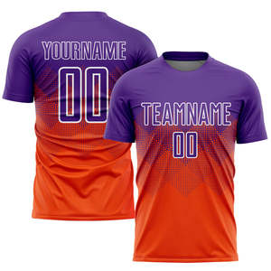 เสื้อฟุตบอลแบบซับลิเมชั่นสั่งทำพิเศษ 100% โพลีเอสเตอร์ สำหรับทุกเพศ ขายส่ง ชุดฟุตบอลแห้งเร็ว ระบายอากาศได้ดี ชุดกีฬาแบบปรับแต่งได้ - Product Image 6