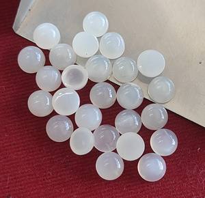 พลอยมูนสโตนสีขาวธรรมชาติขนาด8มม.-พลอยมูนสโตนทรงกลมสีขาวคุณภาพสูง - Product Image 4