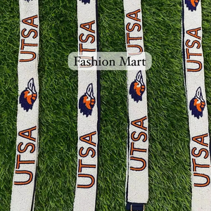 Customizable Gameday Statement Beaded Crossbody <b>Purse</b> Straps <b>Cute</b> & Trendy Acrylic & Cotton Accessories - Product Image 1