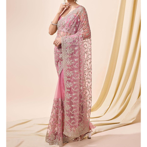 Sarees douces et confortables pour femmes dans des couleurs claires et foncées Sensation de tissu naturel pour les occasions de fête - Product Image 3