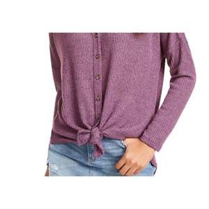 Top a costine con laccetti frontali Ultra Flirt Cozy per Ragazze, Viola, Taglia Media - Stile Casual - Product Image 3