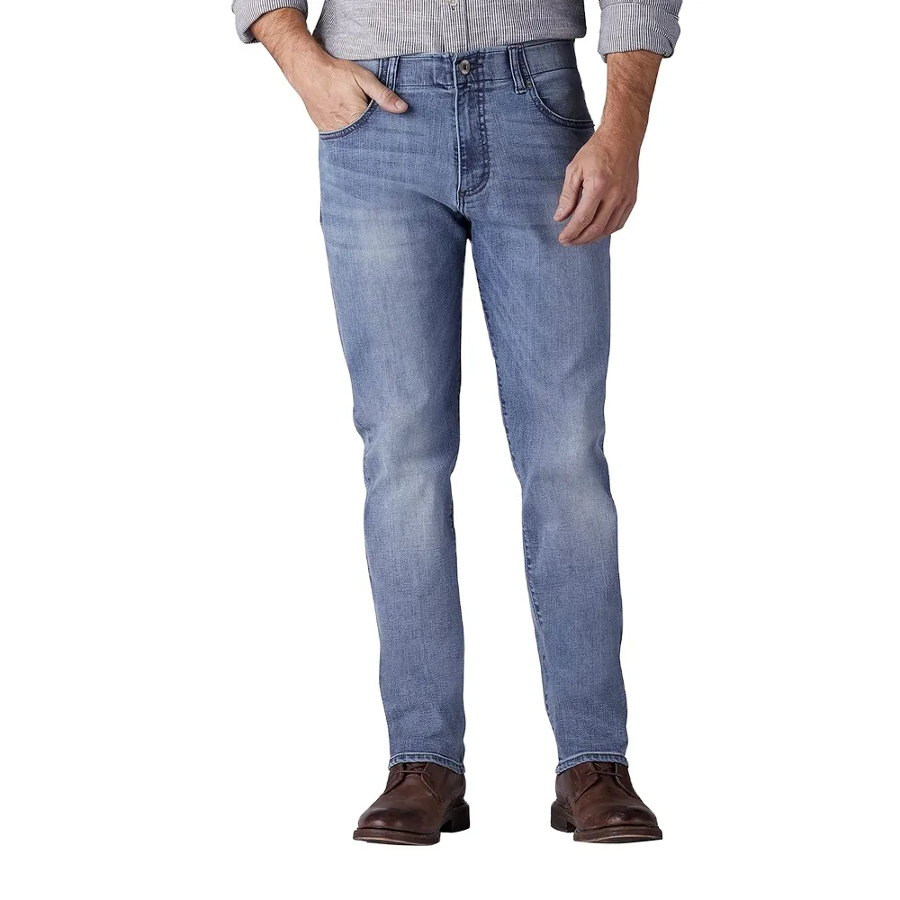 Jeans da uomo Jeans lavati da uomo Casual in pietra di cotone leggero pantaloni personalizzati all'ingrosso Best seller traspirante ad asciugatura rapida