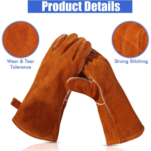 ถุงมือทำงานเชื่อมหนังวัวกันลื่น - Product Image 2