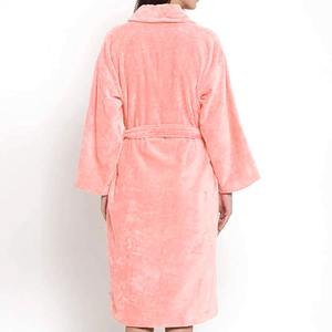 Albornoz de rizo de algodón de primera calidad suave absorbente de secado rápido para mujer Hotel Spa bata de calidad para mujer uso doméstico - Product Image 4