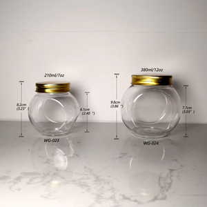 Conteneur de stockage alimentaire en plastique PET transparent de 200 ml et 350 ml, pot avec couvercle en plastique, pour bonbons, sucre, emballage de collations, marque JSJ - Product Image 6