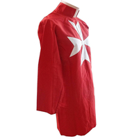 Tunique de commande de l'Ordre de Malte de qualité supérieure-Rouge avec croix de Malte (8 pointes) Service OEM à bas quantité minimale de commande