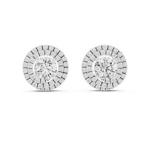 ต่างหูเพชรทรงหยดน้ำทรงกลมสีเหลืองทอง 14K ที่เพาะเลี้ยงในห้องปฏิบัติการ |   ต่างหูสำหรับใส่ทำงาน |   เพชรที่เพาะเลี้ยงใหม่ - Product Image 2