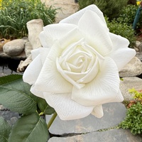 Roses blanches au toucher réel, roses artificielles de haute qualité, fleurs réalistes, arrangements floraux de mariage, roses longue durée, vente en gros