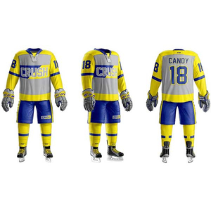 2025 Ensemble de vêtements de hockey sur glace d'équipe de conception professionnelle avec logo personnalisé haute qualité 100% polyester écologique bas quantité minimale de commande en gros - Product Image 5