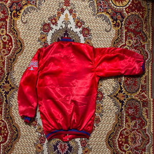 Chaqueta de bombardero de béisbol de primera calidad para hombre, chaqueta universitaria de satén personalizada al por mayor - Product Image 2