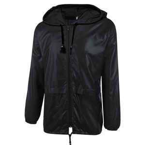 Chaqueta cortavientos impermeable de hombre personalizada de alta calidad al por mayor, chaqueta de nailon informal elegante para exteriores con cremallera y logotipo frontal - Product Image 2