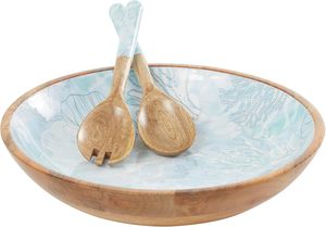 ชามไม้อเนกประสงค์สำหรับทำอาหารสลัดและผลไม้ชามเสิร์ฟพร้อมเครื่องครัวดีไซน์ทันสมัย - Product Image 5