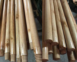 High Quality Eucalyptus <b>Wooden</b> <b>Broom</b> <b>Handle</b>, Custom Size, Smooth Glossy Coating for Cleaning Tools - Product Image 1