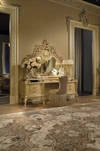 Luxury Mahogany Midcentury Modern King Size 5-Piece Solid <b>Wood</b> Bedroom Set 2 Nightstands Hand Carved Ornate Design Durable - Product Image 6