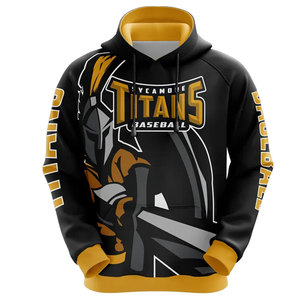New Style Long Sleeve <b>Men</b> Sublimation Baseball & Softball Hoodies Plus Size Sublimation Baseball & Softball Hoodies - Product Image 6