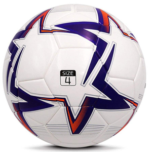 Ballon de football en caoutchouc de taille officielle 4, de haute qualité, pour l'entraînement, avec logo personnalisé, vente en gros d'usine - Product Image 2