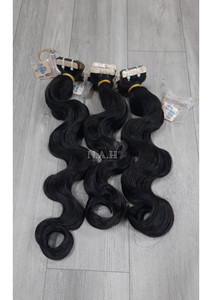 Ventes fortes et durables Extensions de cheveux crus vietnamiens à double dessin Bande de durée de vie frontale de vague naturelle de donneur unique - Product Image 2