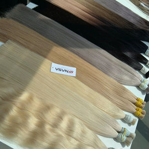 Prix de gros Extensions de cheveux en vrac Cheveux humains vierges vietnamiens Double Noyau 100 grammes Toutes les couleurs 24 pouces - Product Image 1