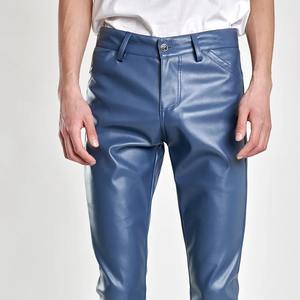 Pantalon en cuir style rock, club de nuit, danse, coupe régulière, pantalon de moto, imperméable, coupe-vent, poids lourd, style urbain - Product Image 5