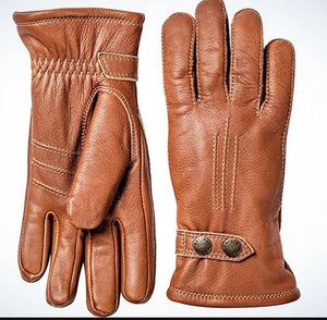 2026 High Quality Winter Gloves made of Genuine Leather Warm lining Strap and open closure Cold weather protection Gloves - Product Image 3