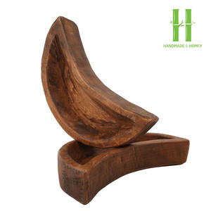 สินค้าขายดี ดีไซน์ไม่ซ้ำใคร ถ้วยเทียนไม้กระถินทรงพระจันทร์ สไตล์โบฮีเมียน เป็นมิตรกับสิ่งแวดล้อม ของตกแต่งงานปาร์ตี้ ของขวัญ งานฝีมือเวียดนาม - Product Image 3