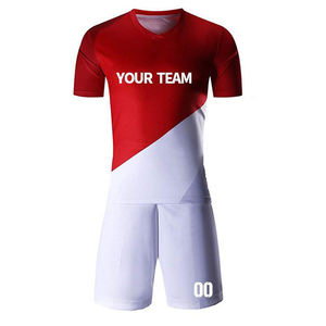 เสื้อฟุตบอลทำจากผ้าซับลิเมตแห้งเร็วเสื้อฟุตบอลแบบปรับแต่งได้ชุด100% โพลีเอสเตอร์ระบายอากาศ - Product Image 1