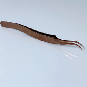 Pinzas para pestañas postizas Acero inoxidable Calidad fina Recto y curvado Top Lash Tweezes Suministros de extensión de pestañas - Product Image 4