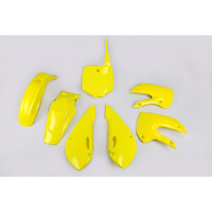 Kit plastique jaune XFUN 102 KA37002102-5408 pour moto Kawasaki KLX 110 2001-2009 - Product Image 1