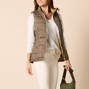 Custom Logo Waterproof Canvas <b>Women's</b> Puffer <b>Vest</b> Zip Jacket Reversible Wear Sleeveless Streetwear Outerwear - Product Image 5