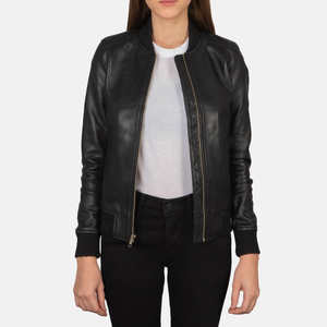 Women's Casual Leather Jacket-High Quality Waterproof Eco-Friendly Satin & <b>Nylon</b> Lining Wholesale Winter Ready - Product Image 1