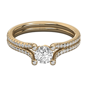 Anillo Solitario de Oro de 9K para Mujer con Diamante Cultivado en Laboratorio, Elegante y Lujoso - Product Image 6