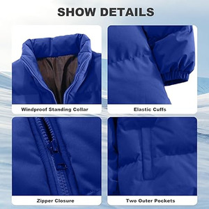 Men's Stand Collar Winter <b>Waterproof</b> <b>Padded</b> Bubble <b>Jacket</b> Quilted Outdoor Custom Puffer <b>Jacket</b> Men - Product Image 5