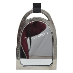 Miroir à étrier pour cheval en fonte d'aluminium Miroir de styles équestres Miroir mural en laiton fini antique en gros Prix bas - Product Image 3