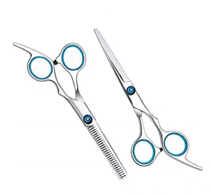 ปลายใบมีดปลายแหลมปลายแหลมสำหรับชายและหญิงกรรไกรตัดผมสเตนเลสสตีลสีน้ำเงิน - Product Image 4