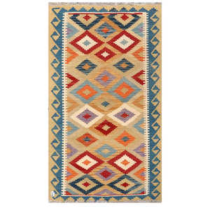 Tapis Kilim d'Afghanistan Maimana 189 x 107 cm, décoration murale - Product Image 1