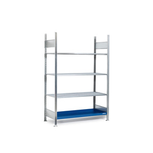 Scaffale per piccoli contenitori di sostanze pericolose, Campo Base, 3 ripiani a griglia, vasca di raccolta verniciata, 1360x437 - Product Image 4