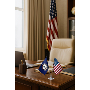 Ensemble de drapeaux de la Virginie et des États-Unis imprimés numériquement avec mât en aluminium - Product Image 3