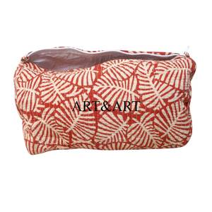 Juego de 3 Bolsas de Cosméticos de Viaje ART&ART con Diseño Clásico de Borlas, Ecológicas, de Algodón, con Cierre de Cremallera, de Gran a Pequeña Capacidad - Product Image 5