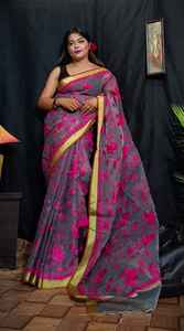 Calidad superior Firoji Color Pure Resham Saree con bordado Venta caliente Diseñador Saree Bodas Mejor calidad Mayorista Surat - Product Image 3