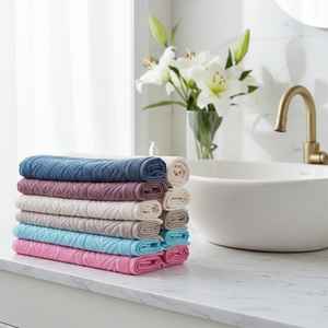 Serviette de bain et de visage en coton turc jacquard 100 % de la marque MYT-EX, taille personnalisée, motif moderne, 450 GSM, super absorbante, vente en gros - Product Image 2