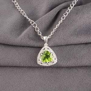 Collier en alliage de cuivre plaqué or fait à la main, pendentif en argent sterling 925, bijoux en CZ, cadeau pour femme, mariée - Product Image 1