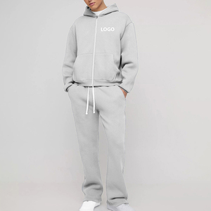 Ensemble de survêtement d'hiver pour homme avec logo personnalisé, deux pièces, fermeture éclair intégrale, coupe ajustée, avec poche zippée - Product Image 3