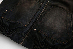 Chaqueta de Mezclilla Casual de Invierno para Hombre, Personalizada, de Alta Calidad, Tejido de Poliéster/Algodón, Forro Polar, Secado Rápido, Diseño Sólido, Lavado Medio - Product Image 3