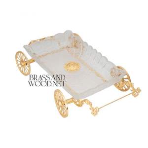 ถาดให้บริการถาดขนส่งทองเหลืองแข็งคริสตัล - Product Image 1