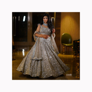 Vente chaude Indian Western Fashion Lehenga Avec Top et Dupatta Ensemble Avec Broderie Wedding Wear Traditional Lehenga Wholesale - Product Image 2
