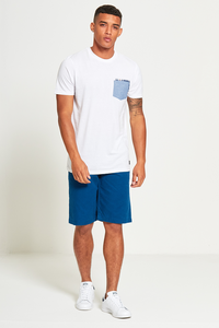 Camiseta de Manga Corta para Hombre, Estilo Juvenil Unisex, Diseño en Blanco Bordado, Tejido Ecológico de Poliéster/Algodón de 200 Gramos - Product Image 2