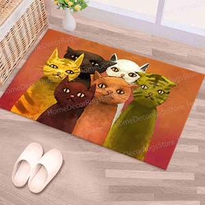 Cats Painting <b>Rugs</b>, Cat Lover Gift <b>Rugs</b>, Personalizeds <b>Rug</b>,Chenille <b>Rug</b> - Product Image 2